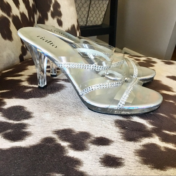 Rialto Shoes - Rialto Clear Blingy Heels